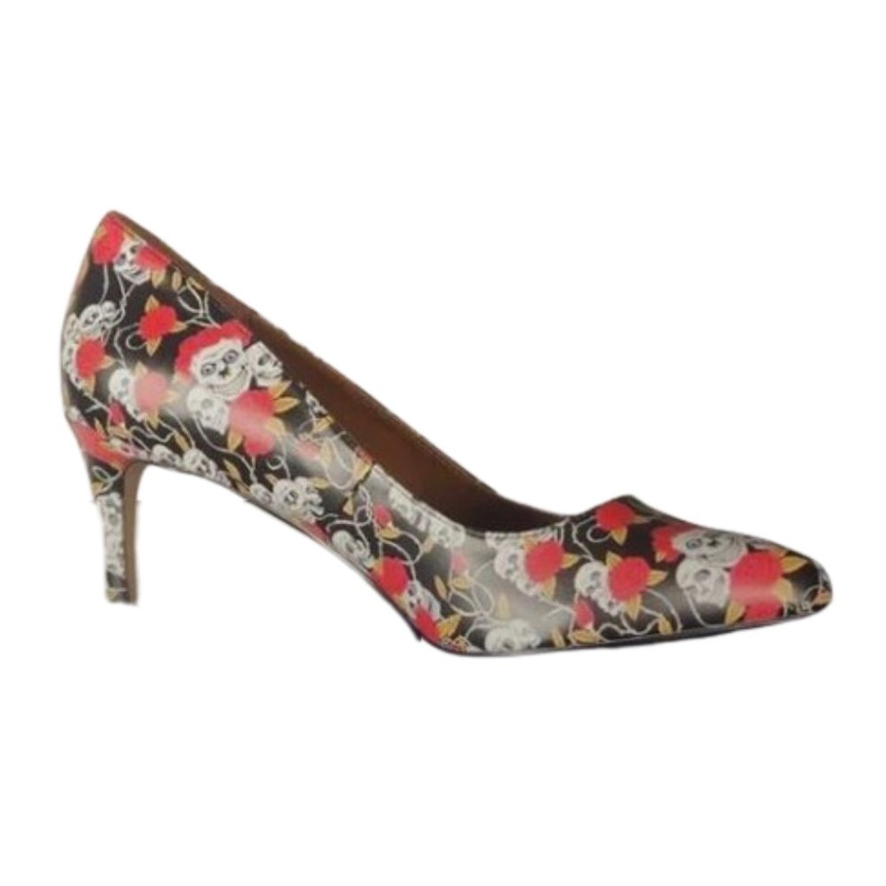 Hey Si Mey Day of the Dead‎ Pumps Red Gold Black and White Euro Size 42 US 11.5